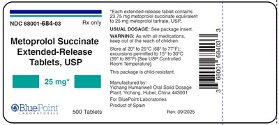 Metoprolol Succinate Er Tabs 25mg 500s (Metoprolol Succinate Er Tabs Labels Rev 9 2025 25mg 500s)